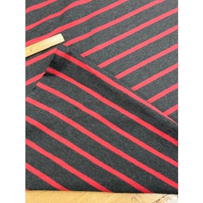 画像3: 生地：ボーダー柄天竺ニット（グレー／赤）