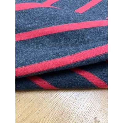 画像4: 生地：ボーダー柄天竺ニット（グレー／赤）