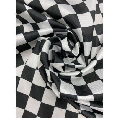 画像7: 生地：格子柄ポリステル（黒／白）