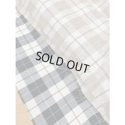 画像7: 生地：麻風チェック柄ポリエステル（ベージュ）