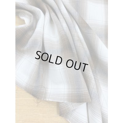 画像5: 生地：オンブレチェック柄綿レーヨン（茶）