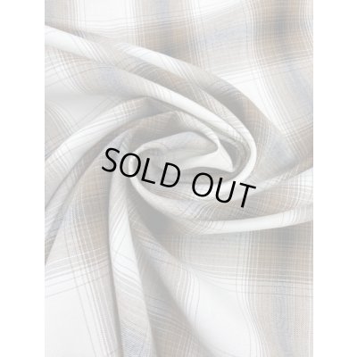 画像6: 生地：オンブレチェック柄綿レーヨン（茶）