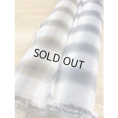 画像7: 生地：オンブレチェック柄綿レーヨン（紺）