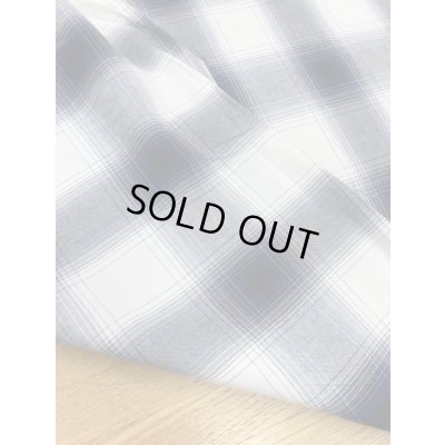 画像3: 生地：オンブレチェック柄綿レーヨン（紺）