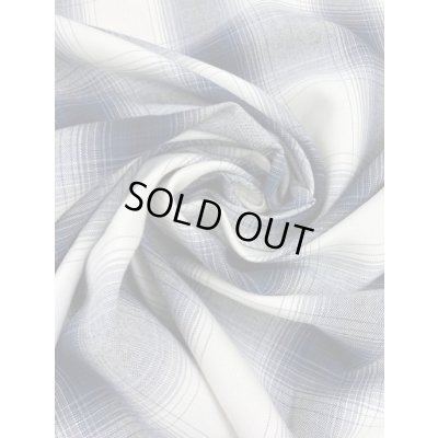 画像6: 生地：オンブレチェック柄綿レーヨン（紺）