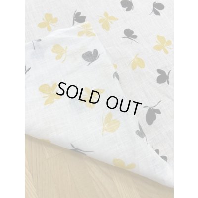 画像3: 生地：蝶柄リネン（白）