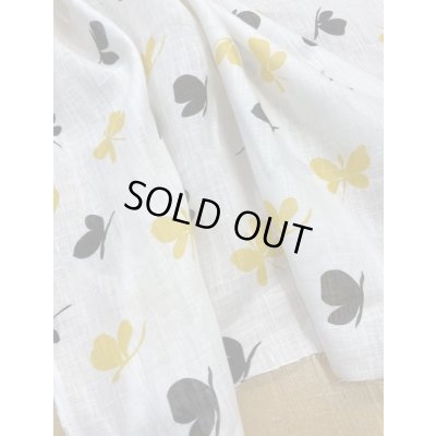 画像5: 生地：蝶柄リネン（白）