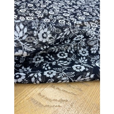 画像4: 生地：花柄シフォン（紺）