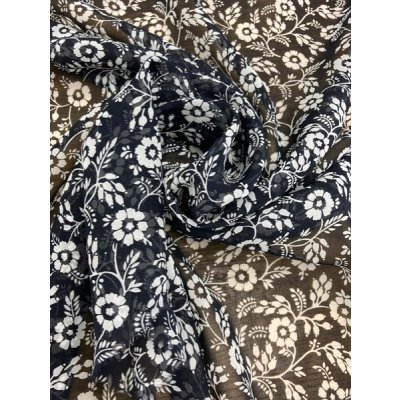 画像6: 生地：花柄シフォン（紺）