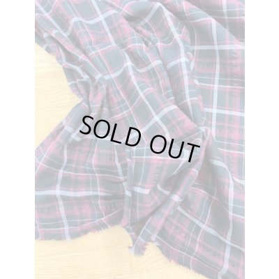 画像6: 生地：チェック柄コットン（黒／エンジ）