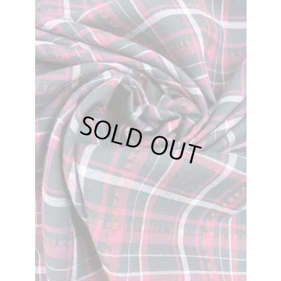 画像7: 生地：チェック柄コットン（黒／エンジ）