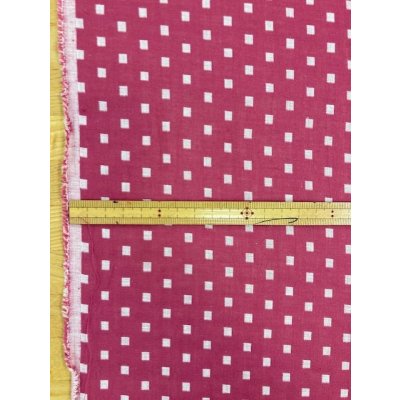 画像3: 生地：スクエア綿ダブルガーゼ （濃ピンク／白）