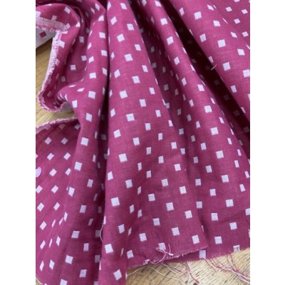 画像6: 生地：スクエア綿ダブルガーゼ （濃ピンク／白）