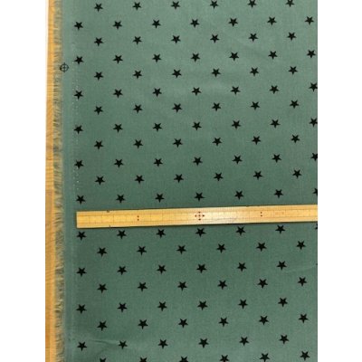 画像3: 生地:星柄ポリエステルデシン(グリーン×ブラック)