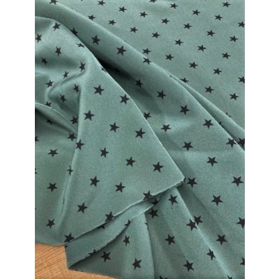 画像6: 生地:星柄ポリエステルデシン(グリーン×ブラック)