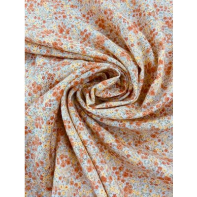 画像6: 生地：小花柄コットン（オレンジ）