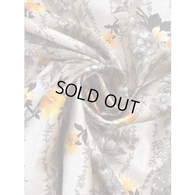 画像6: 生地：花柄ストライプコットン（ベージュ）