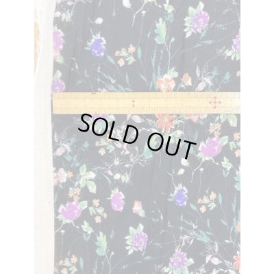 画像3: 生地：花柄プリント綿レーヨン（黒）