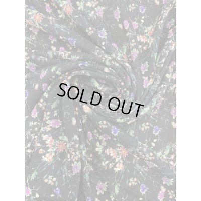 画像7: 生地：花柄プリント綿レーヨン（黒）