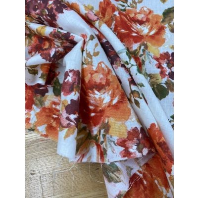 画像6: 生地：花柄コットンリネン（キナリ）