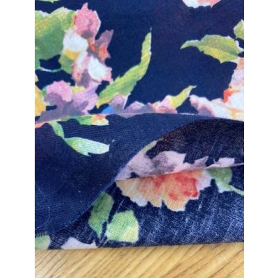 画像5: 生地：花柄コットンリネン（紺）