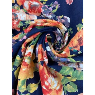 画像7: 生地：花柄コットンリネン（紺）