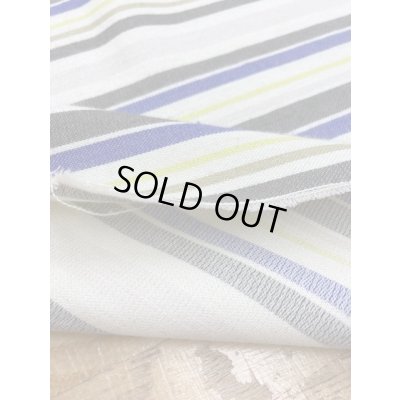 画像4: 生地：マルチボーダー織り（生成／イエロー系）