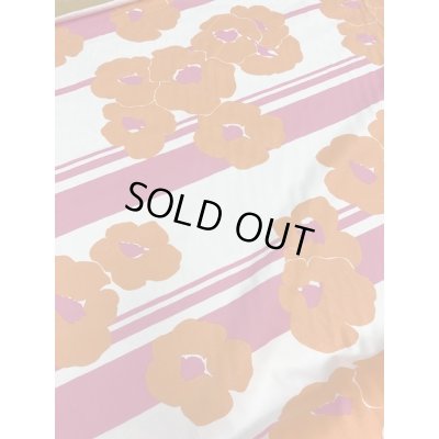 画像4: 生地：ボーダー大きい花柄綿（ピンク／オレンジ）