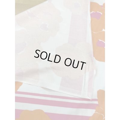 画像5: 生地：ボーダー大きい花柄綿（ピンク／オレンジ）