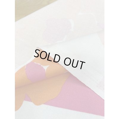 画像3: 生地：ボーダー大きい花柄綿（ピンク／オレンジ）