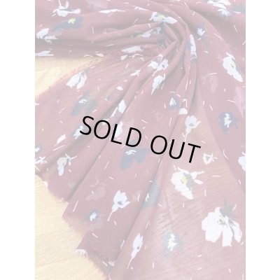 画像5: 生地：花柄シフォン（あずき）