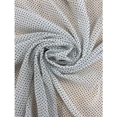 画像6: 生地:リング水玉柄シフォン(白/黒)
