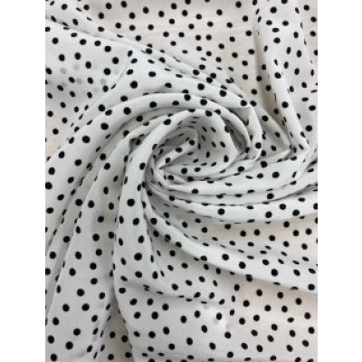 画像6: 生地：ランダム水玉柄プリント（白／黒）