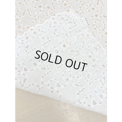 画像3: 生地：星柄綿レース生地（白）