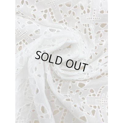 画像6: 生地：星柄綿レース生地（白）