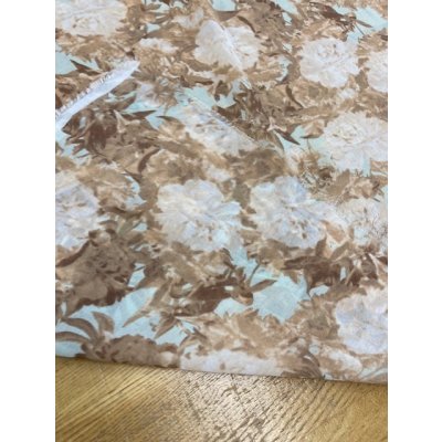 画像3: 生地：花柄シフォン（薄青／ベージュ）