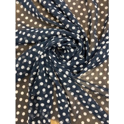 画像6: 生地：水玉柄シフォン（ネイビー）