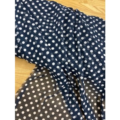 画像7: 生地：水玉柄シフォン（ネイビー）