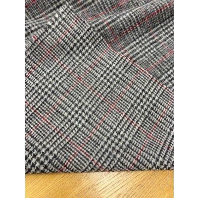 画像4: 生地： チェック裏起毛ウール（グレー系）