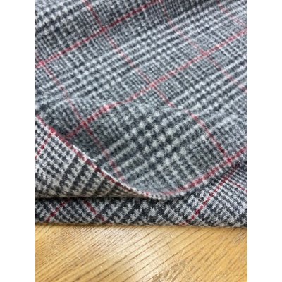 画像5: 生地： チェック裏起毛ウール（グレー系）