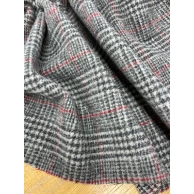 画像6: 生地： チェック裏起毛ウール（グレー系）