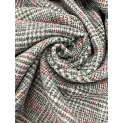 画像7: 生地： チェック裏起毛ウール（グレー系）