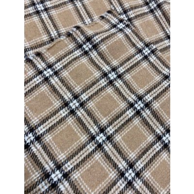 画像3: 生地： ウール100％チェック柄ウール（ベージュ／黒）