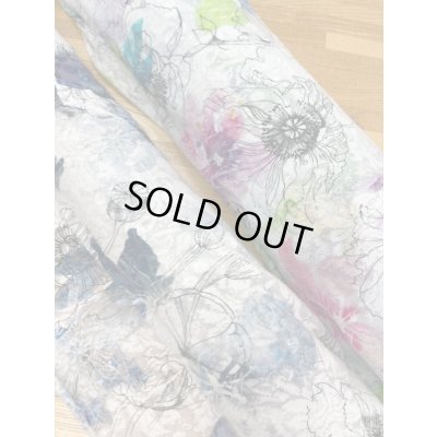 画像8: 生地：綿100％花柄プリントレースニット（緑／ピンク）