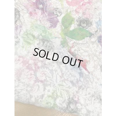 画像3: 生地：綿100％花柄プリントレースニット（緑／ピンク）