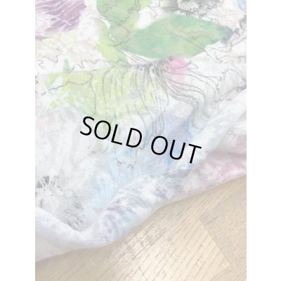 画像4: 生地：綿100％花柄プリントレースニット（緑／ピンク）