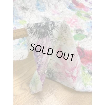 画像7: 生地：綿100％花柄プリントレースニット（緑／ピンク）