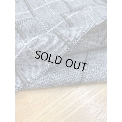 画像3: 生地：ウールポリチェックステッチ（グレー／茶）