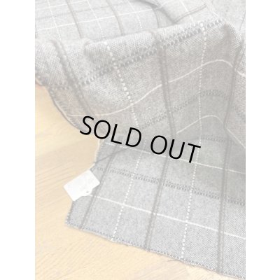 画像4: 生地：ウールポリチェックステッチ（グレー／茶）