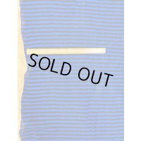 生地：綿薄手ボーダーニット（青／黒）